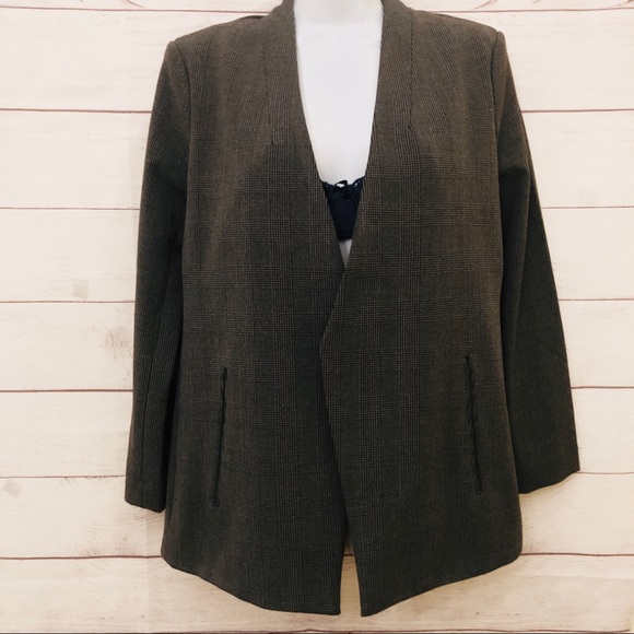 Philosophy Plaid Collarless Blazer (Petite) - Picture 9 of 16